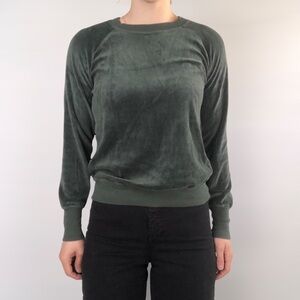 NSF Farah Velvet Sweatshirt Emerald Green‎ Size S USA